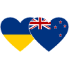 Ukraine Neuseeland Flagge Herz