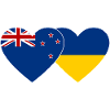Nouvelle-Zélande Ukraine Drapeau Coeur