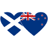Écosse Nouvelle-Zélande Flag Heart