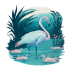 Flamingo's Aquatic Ballet