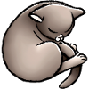 Nickerchen-Zeichnung der niedlichen Katze