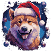 Akita Inu xmas Dog