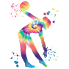 Gymnast with ball rhythmic gymnastics