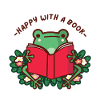 Frog Reading a Book