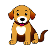 Dog brown sitting