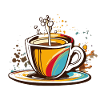 Kaffee Espresso Tasse Pop Art