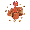 Thanksgiving Turkey Quarterback Football Player