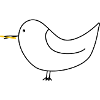 Weiße Möwe mit Pommes