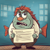 Fisch 2 im Comic Stil