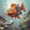 Fisch im Comic Stil