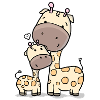 Giraffe with baby giraffe