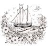 Small sailboat