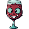 Happy glass of wine