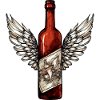 Bottle of winged wine n°2