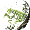 Praying mantis insect