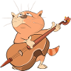 Katze spielt Musik