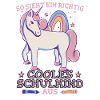 Süßes Einhorn Mädchen Schulkind
