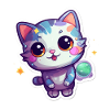 A cute cartoonish kitty