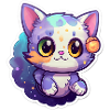 A cute space kitty