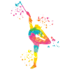 Gymnast with Baton Rhythmic gymnastics