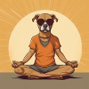 Yoga Dog 2 Comic Style