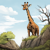 Giraffe Comic Style