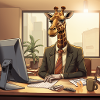 Office Giraffe 3 Comic Style