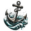 Nautical Retro Ship Anchor