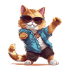Dabbing Cat