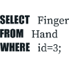 Handauswahl Finger, Lustiger Code. Programmierer-Sprache