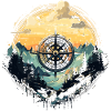 Compass Mountain Landscape