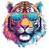 Tiger mit Sonnenbrille