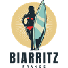 Biarritz France Surfeuse rétro