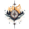Compass Snow Landscape