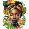 Belle Femme Africaine Turban