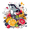 Piou dans les fruits
