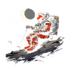 Astronaut on the moon