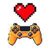 Retro gaming heart controller