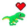 Pixel Love dinosaur