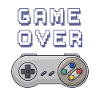 Game Over retro gaming controller