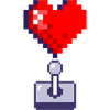 Red heart joystick retro gaming