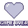 Game Over Coeur violet