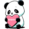 Panda aimant sa mère