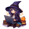"Enchanting Witch Magic: Cartoonish Cutie!"
