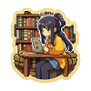 Anime girl studying