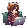 "Cozy Cartoon Girl: Home Design"