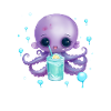 Cute Octo mit Sommer Drink