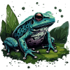 Blue poison dart frog frog tree climber