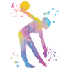 Gymnast with ball rhythmic gymnastics