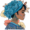 Femme avec orchidée